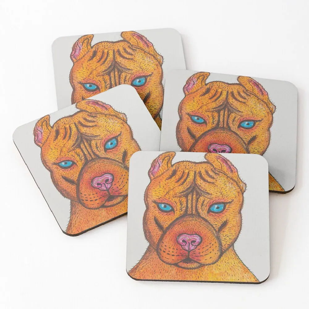 Blue Eyed Bully Dog Coasters