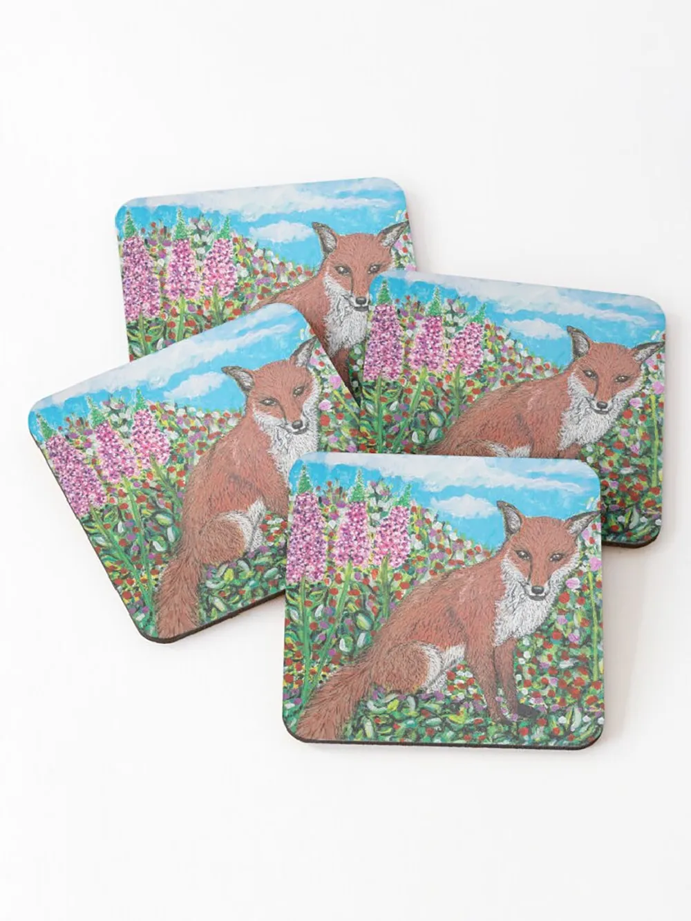 Fox in Flowers Coaster