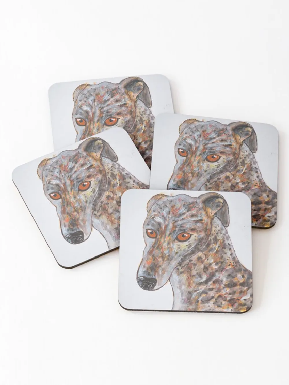 Lurcher Dog with Gentle Eyes Coaster
