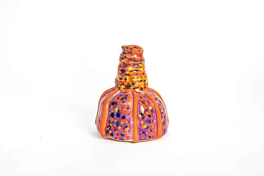 Orange Purple Vase